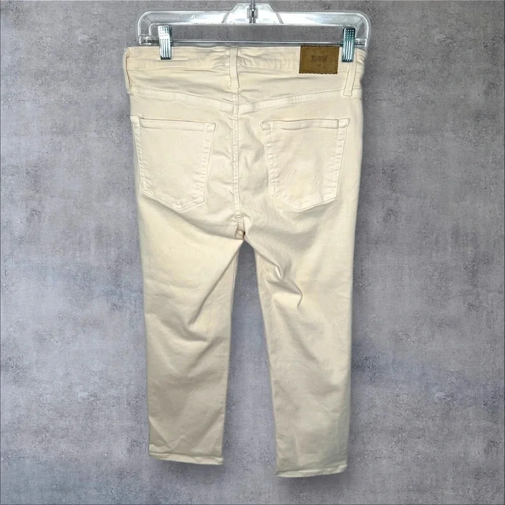 Edwin Bree Crop‎ Slim Straight Jeans in Vanilla Size 28 GUC Classic Neutral Soft